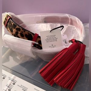 NWT Kate Spade red leopard leather replacement strap